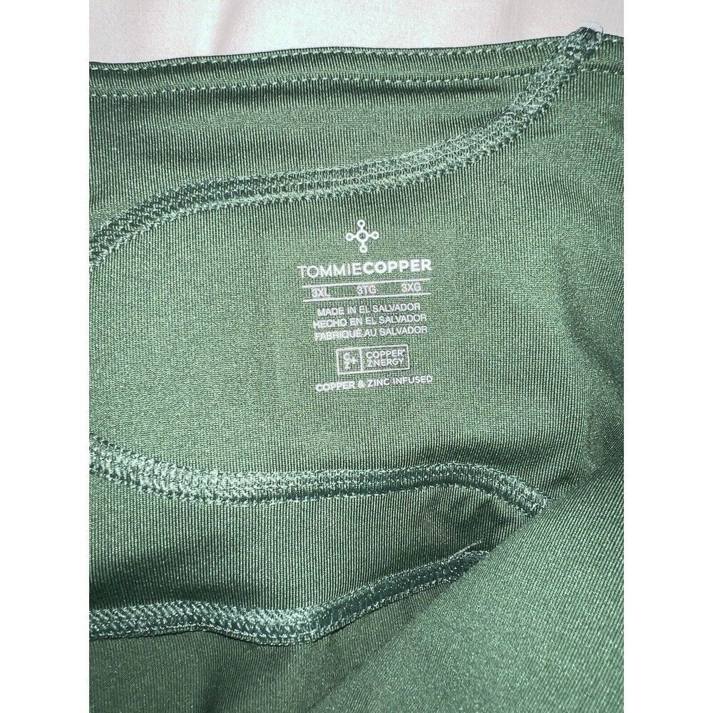 Tommie Copper Adjustable Back Support Capri Length Leggings Olive Green Sz XXXL - Picture 5 of 5